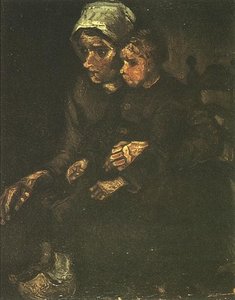 Peasant Woman With Child On Her Lap — Vincent Willem Van Gogh