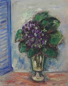 Violets, (1943) — Reuven Rubin