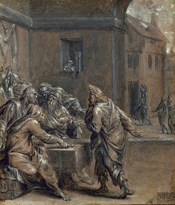 dirck barendsz - La trahison de Judas, dit autrefois à tort, Les noces de Cana