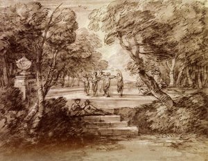 Dancers With Musicians In A Woodland Glade — Thomas Gainsborough