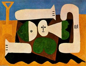 Nudo Sulla Spiaggia Con Pala — Pablo Picasso