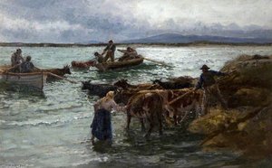 William Henry Bartlett - The End Of The Fair, Back To The Island