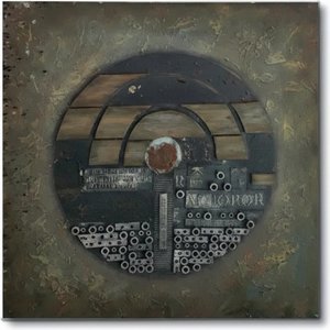 Handmade 3d Wood Wall Art – Abstract Gears & Tones