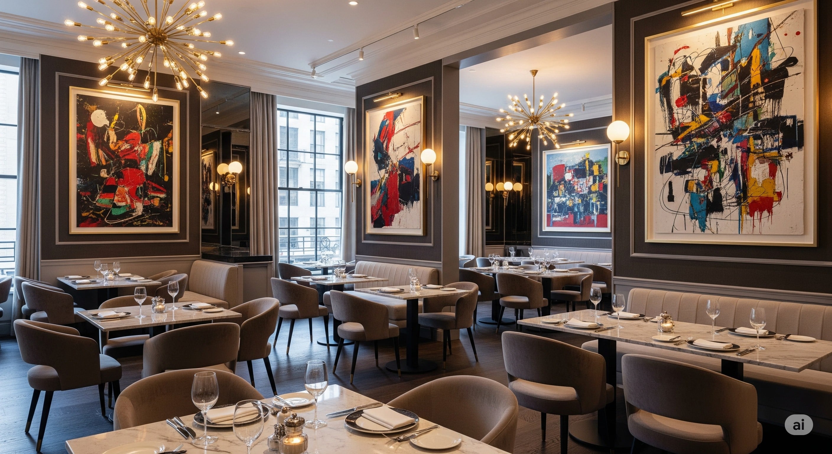 Restaurant art and ambiance
